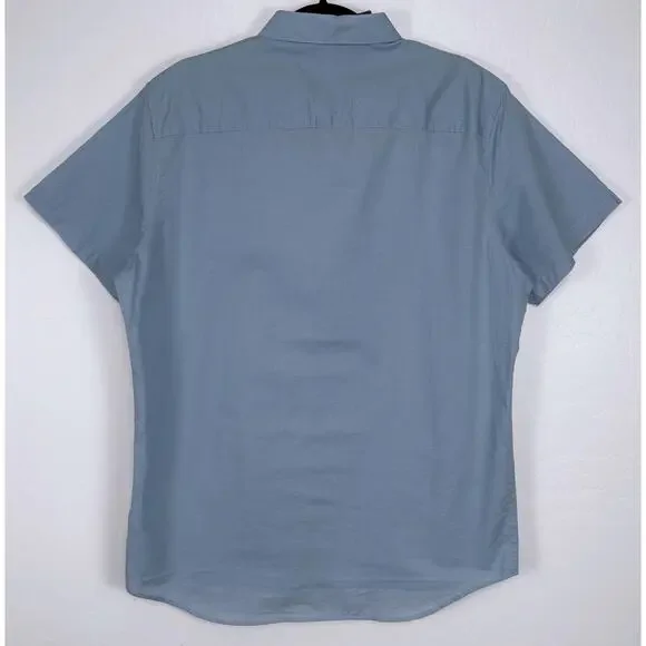 Travis Mathew Studebaker Button Down Size Large Blue Regular Fit Work Casual NEW - Picture 3 of 13